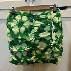 Zara green floral mini skirt. Large. New with tags